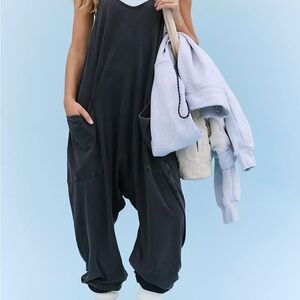 NWOT Free People Hot Shot Onsie (washed black)